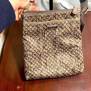 Coach Snake-print Crossbody Rehab.  Good condition.